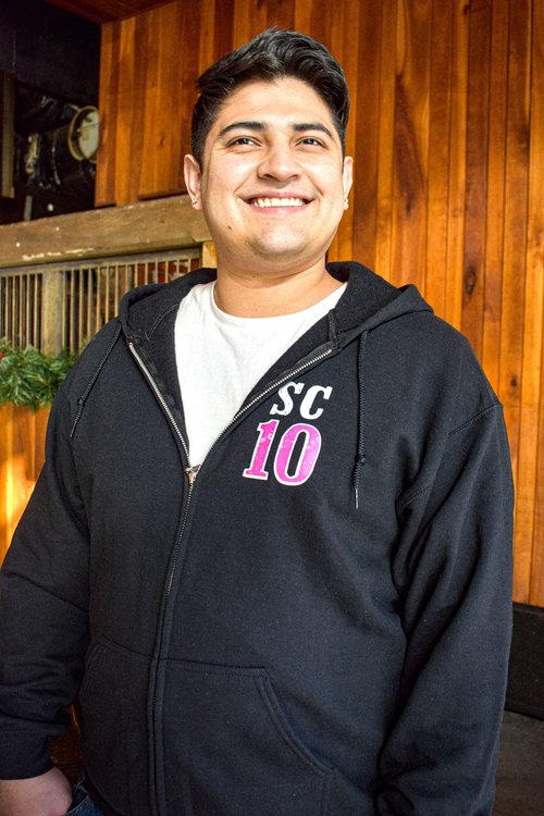 Zip Sweatshirt in Black (Front)