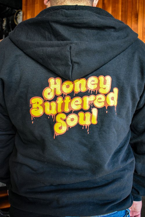 Zip Sweatshirt in Black (Back)