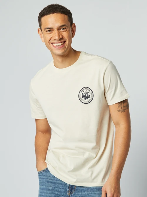T-shirt droit en jersey uni