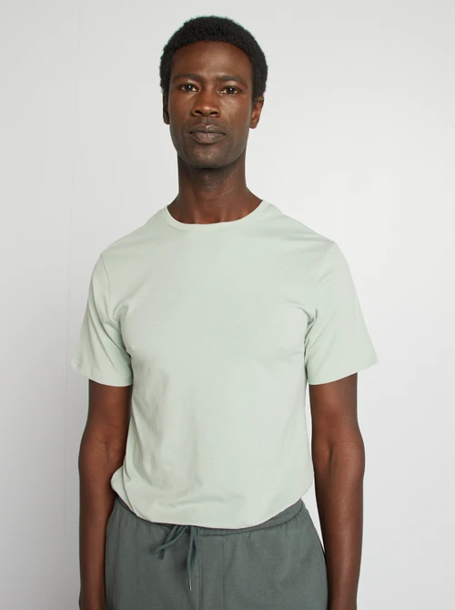 T-shirt droit en jersey uni